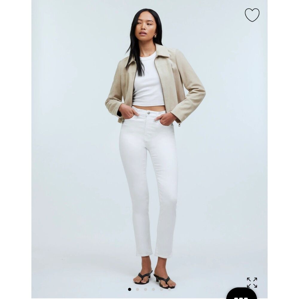 Madewell Women's Pure White Stovepipe Jeans Size 29